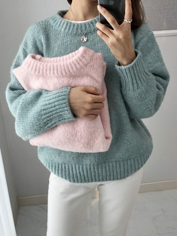 솜사탕 알파카 니트 knit